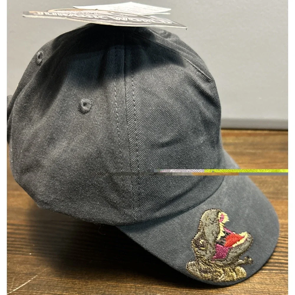 Cotton On Kids Hat M/L Grey Jurassic World Licensed Cap T-Rex Raptor Embroidered